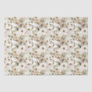 White Wedding Flowers Tissue Paper