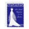 White wedding gown on royal blue  Bridal Shower