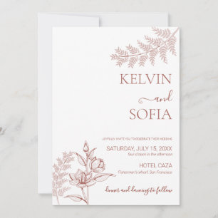 White wedding invitation Wedding Invitation