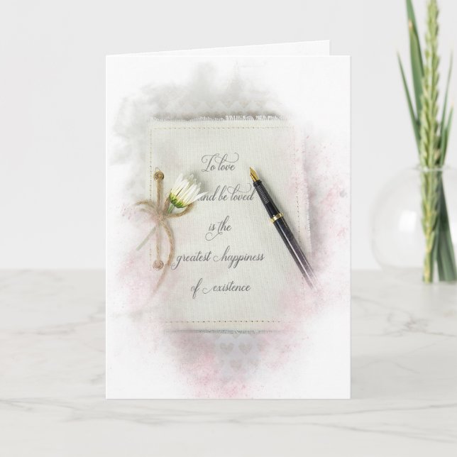 White Wedding Journal Congratulations Card (Front)