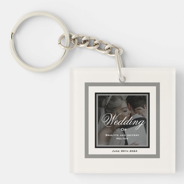 White wedding keychain (Front)