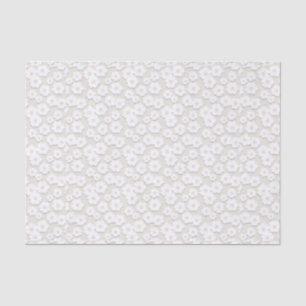 White Wedding Lace Daisy Tissue Paper