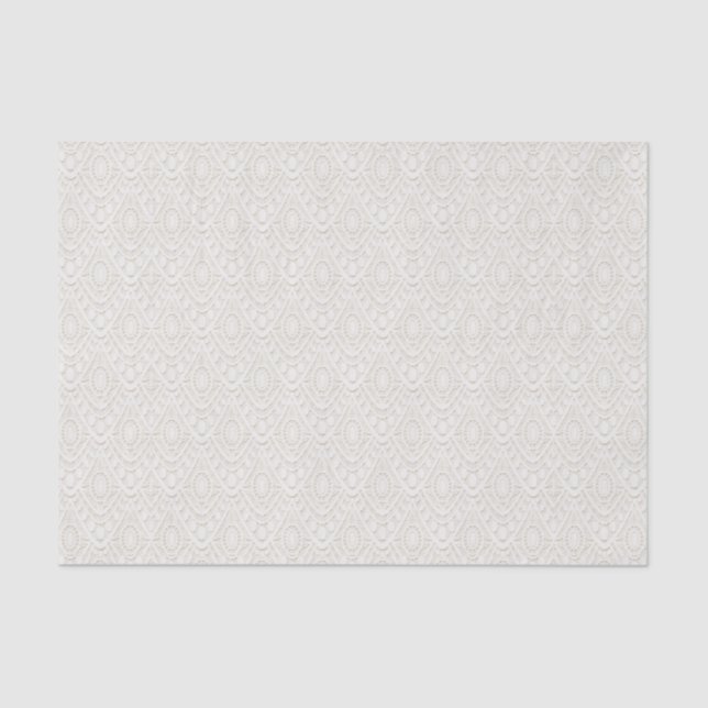 White Wedding Lace Tissue Paper (Front)