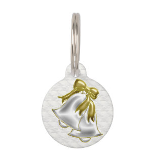 White Wedding Pet Tag