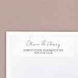 White Wedding Return Address Labels<br><div class="desc">Wedding return address labels in elegant white. Easily add your custom name(s) and address.</div>