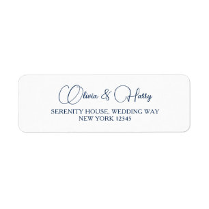 White Wedding Return Address Labels   Elegant 