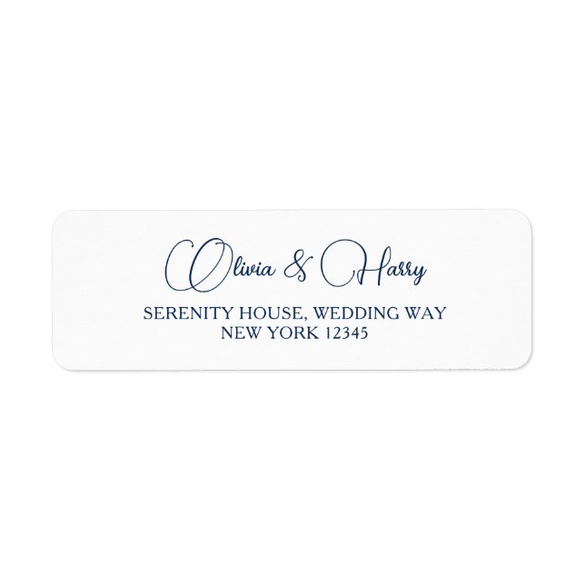 White Wedding Return Address Labels | Elegant  (Front)