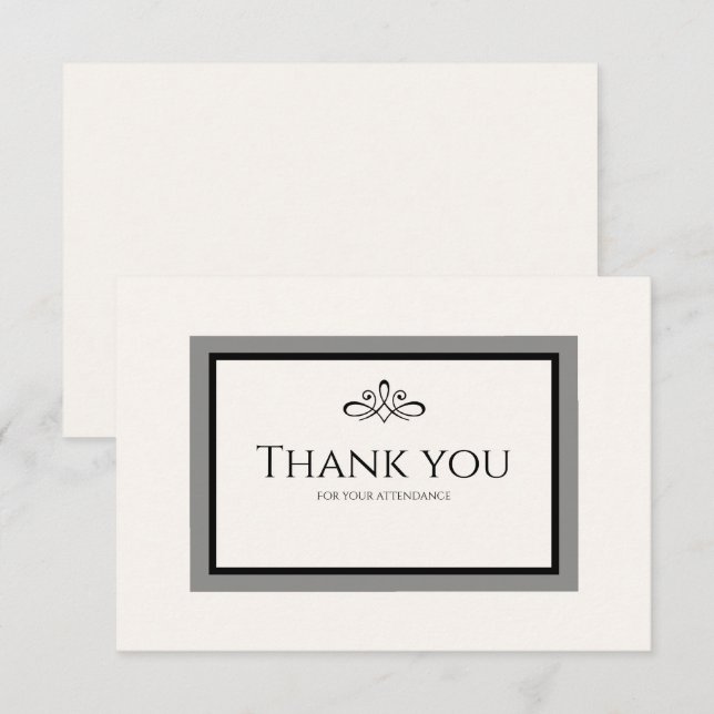 White wedding thank you card (Front/Back)