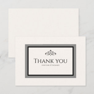 White wedding thank you card