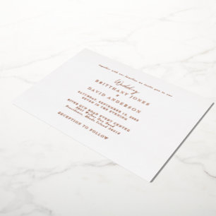 White Wedding Together With .. Rose Gold Foil
