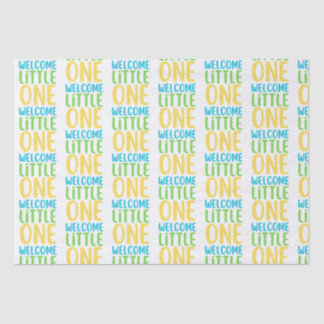 White "Welcome Little One" Baby Shower Tissue Paper