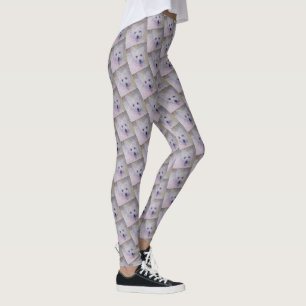 WHITE WEST HIGHLAND TERRIER LEGGINGS