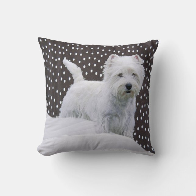 White West Highland Terrier Pillow (Front)