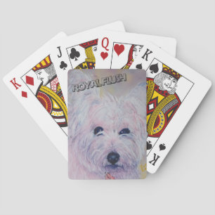 WHITE WEST HIGHLAND TERRIER PLAYING CARDS