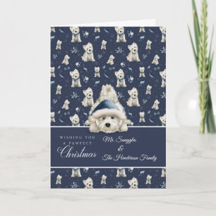 White Westie Christmas Card