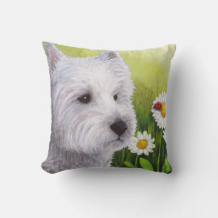 White Westie Dog 83 Pillow Case