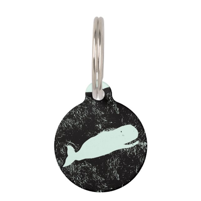 white whale pet tag (Front)