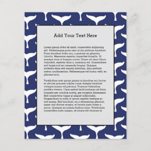 White Whale Tail Sea Animal Blue Ocean Marine Flyer