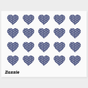 White Whale Tail Sea Animal Blue Ocean Marine Heart Sticker