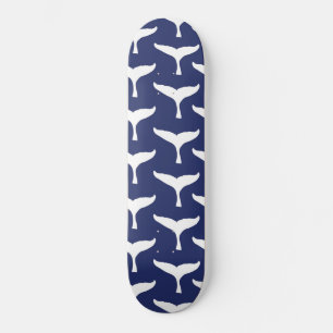 White Whale Tail Sea Animal Blue Ocean Marine Skateboard
