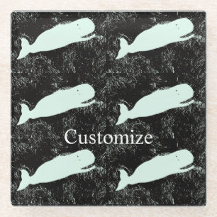 White whales Thunder_Cove Glass Coaster