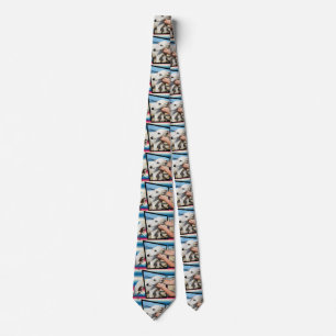 White Whippet Dog Dimensional Art, Tie