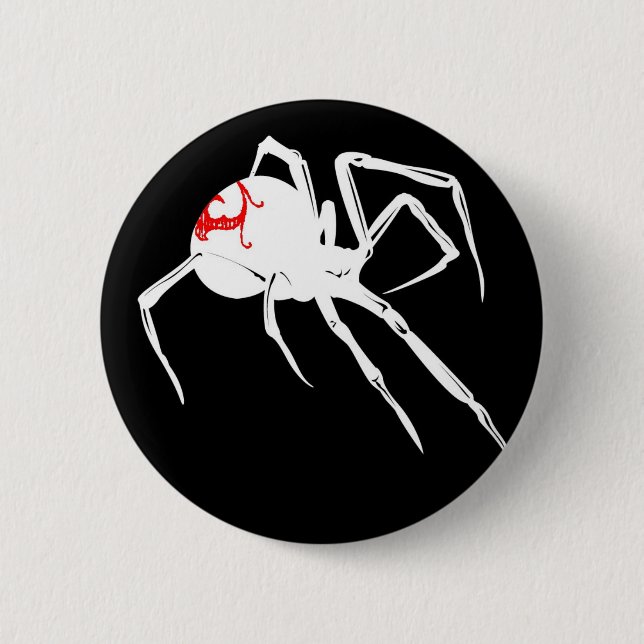 White Widow 6 Cm Round Badge (Front)