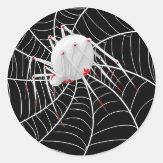 White Widow Classic Round Sticker