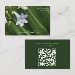 White wild forest lily gardener eco business card