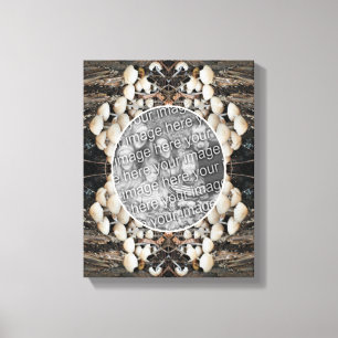 White Wild Mushrooms Create Your Own Photo Canvas Print