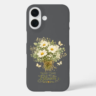 White Wildflower Bouquet iPhone 16 Case