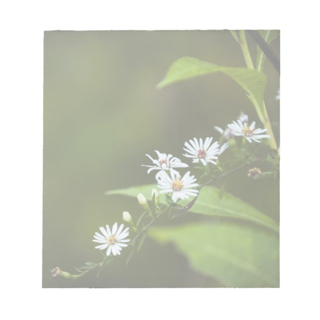 White Wildflower Notepad (Front)