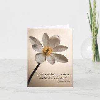 White Wildflower Thank You for Your Sympathy Card