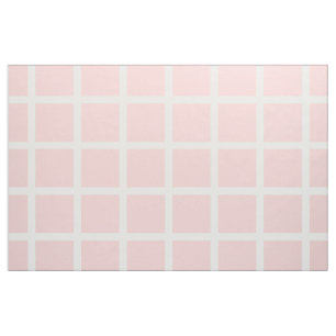 White Windowpane Stripes on Baby Pink Fabric