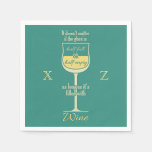 White Wine Glass custom paper napkins