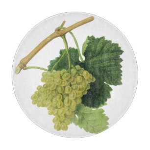 White Wine Grapes on the Vine, Vintage Food Fruit Cutting Board