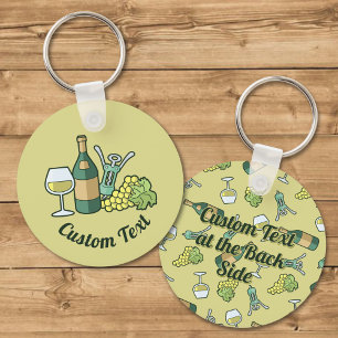 White Wine Keychain