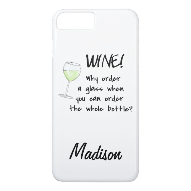 White Wine - Order Whole Bottle Name Personalised Case-Mate iPhone Case (Back)