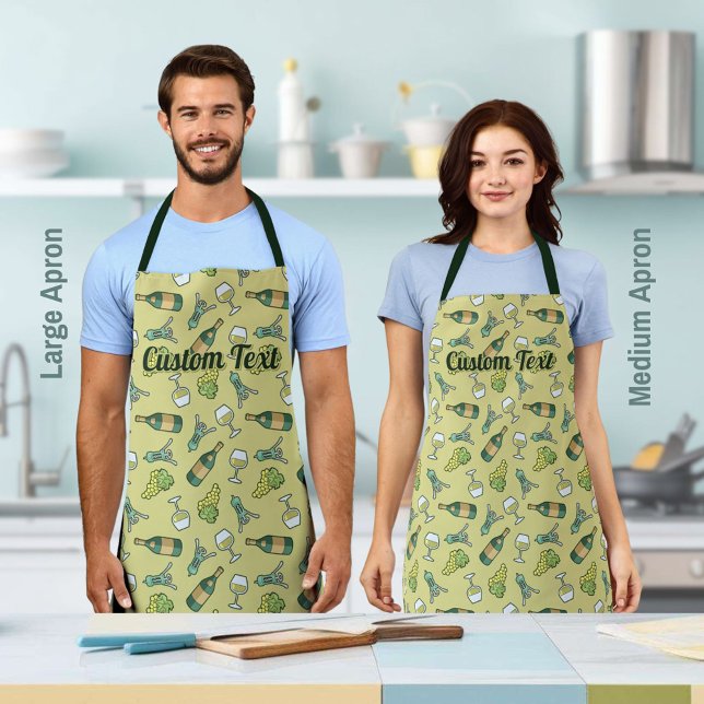 White Wine Pattern Apron (Creator Uploaded)