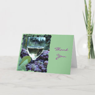White Wine Reflections Thanks Thank You Card