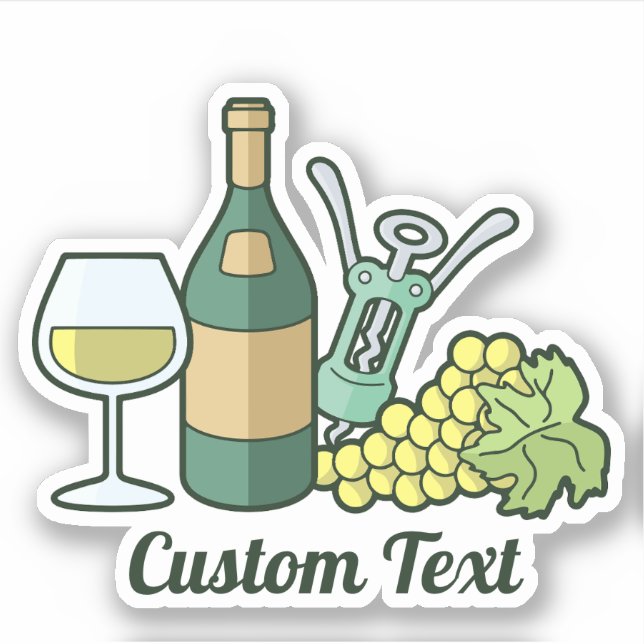 White Wine Sticker (Front)
