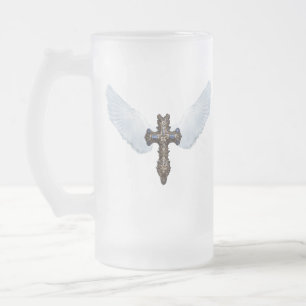 white wing cross Mug