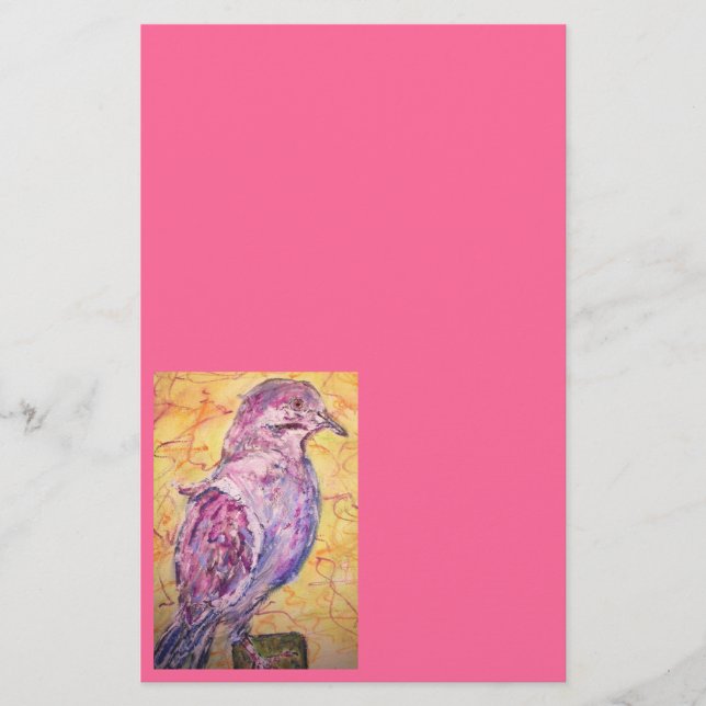 White-winged Dove art Stationery (Front)