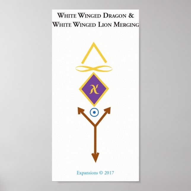 White Winged Lion White Winged Dragon Poster (Front)