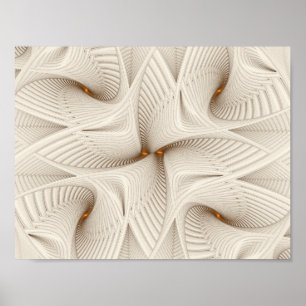 White Wings Abstract 11" x 8.5" Poster