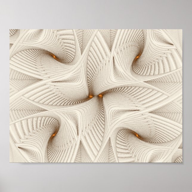 White Wings Abstract 11" x 8.5" Poster (Front)