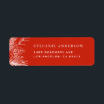 White Winter Botanicals Red Christmas<br><div class="desc">Add a seasonal touch to your outgoing mail with this elegant address label featuring white winter botanicals and pinecones on a red background. The soft, natural elements evoke the quiet beauty of the season and work well for winter weddings, holiday mail, or everyday use during the colder months. The design...</div>