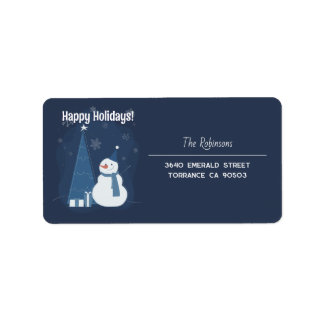 White Winter Christmas Gift Ideas Vintage Blue Label