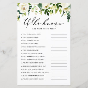 White Winter Flowers Who Knows the Mum Best Game