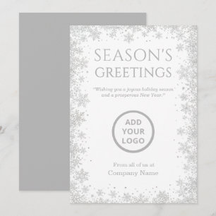 White Winter Sparkle Holiday Card